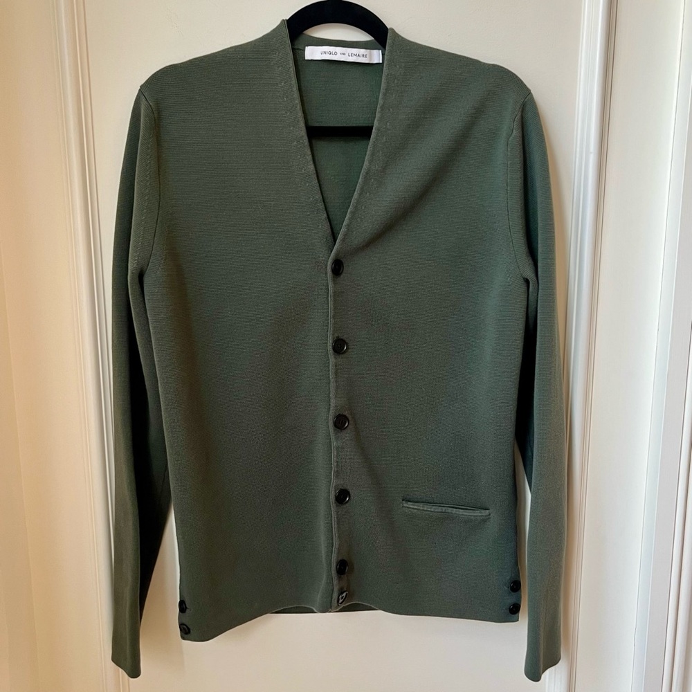 Uniqlo x Lemaire Limited Edition Dark Green Cotton Cardigan Men’s Size Large